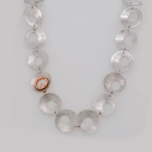 One of a Kind, 14K Handcrafted Chain with Rose Gold Diamond Clasp