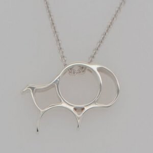 Sterling Silver Simms Bison Pendant