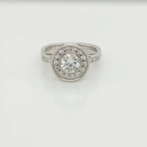 One of a Kind, Platinum Diamond Halo Ring