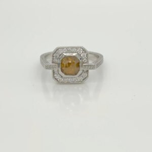 One of a Kind, Platinum Yellow & White Diamond Ring