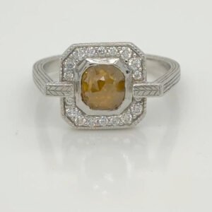 One of a Kind, Platinum Yellow & White Diamond Ring