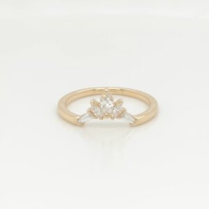 14K V-Shaped Diamond Band