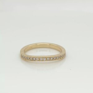 14K Slightly Curved Diamond Band