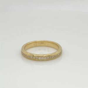 18K Hammered Diamond Eternity Band
