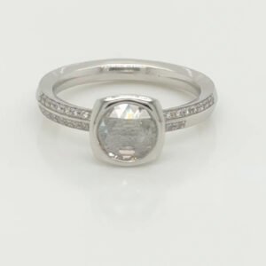 One of a Kind, Platinum Rose Cut Diamond Ring