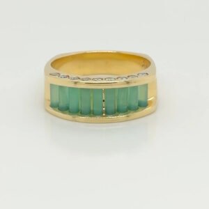 18K Agate Cylette® & Diamond Ring