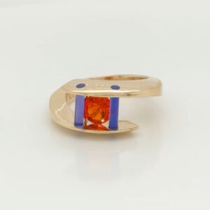 14K Fire Opal & Lavender Onyx Capture Cylette® Ring