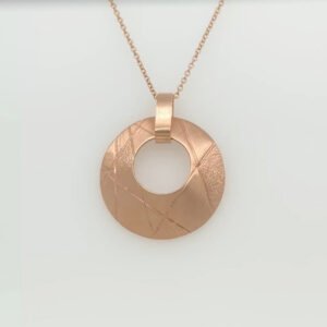 One of a Kind, 14K Quilted Friendship Pendant