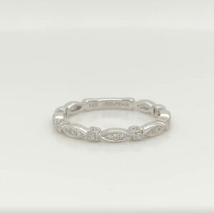 14K Marquise/Round Diamond Band