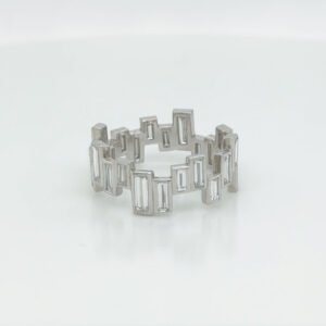 One of a Kind, Platinum Baguette Bezel Set Diamond Eternity Ring