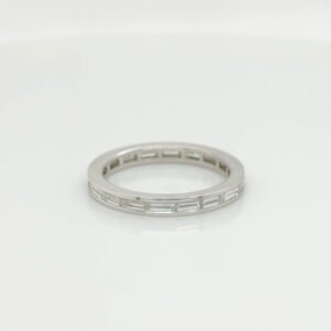 Platinum Baguette Diamond Channel Set Eternity Band