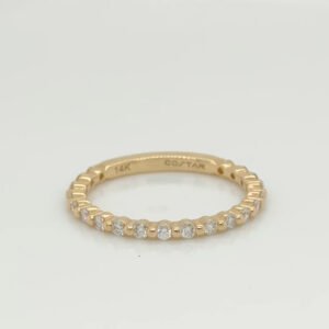 14K Dainty Floating Diamond Band