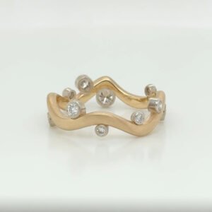 14K Diamond Snake River Ring