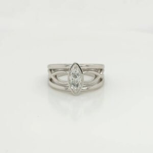 One of a Kind Platinum Marquise Diamond Ring
