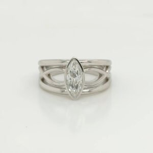 One of a Kind Platinum Marquise Diamond Ring
